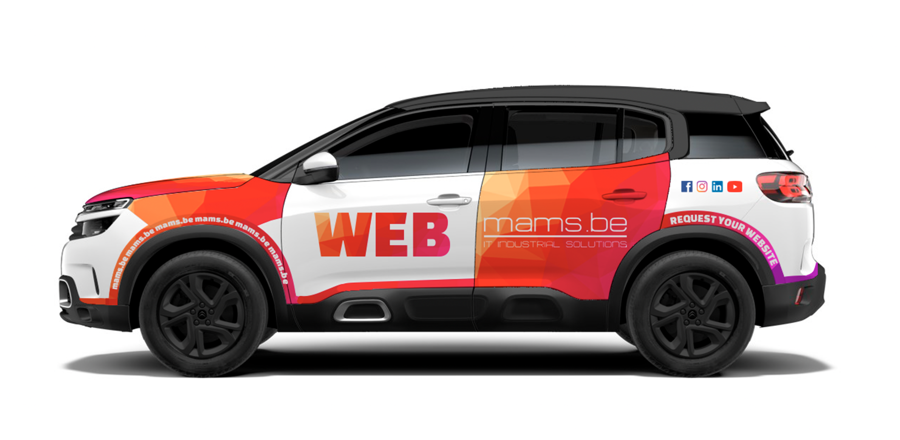 Création du design d'un lettrage de voiture